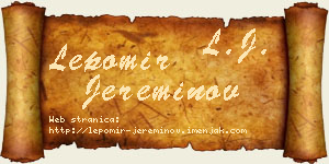 Lepomir Jereminov vizit kartica
